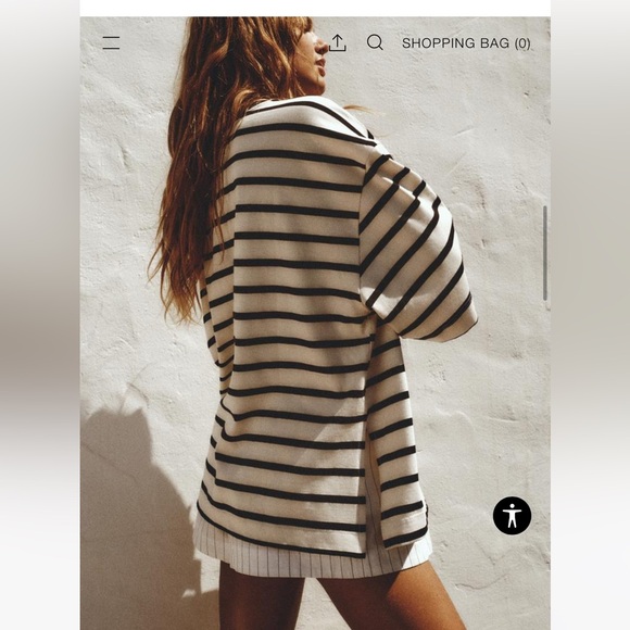 Oversized Striped Tee - Picture 1 of 8